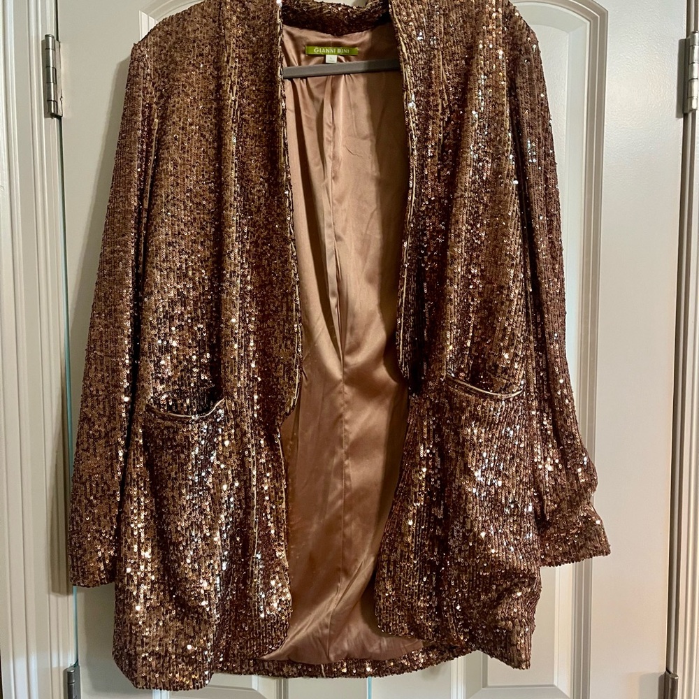 Gianni Bini Sequin Blazer Luxurious Statement Piece